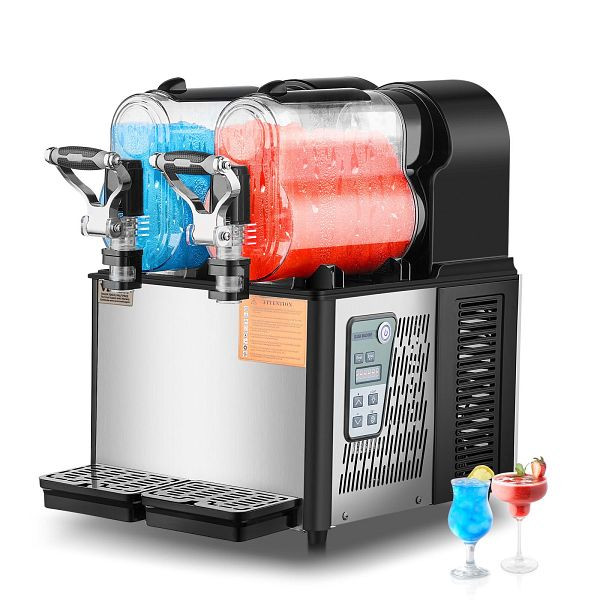 VEVOR 3Lx2 Kommerzielle Slusheis Maschine, Margarita Smoothie Getränk Maker, SYXRJX23LSGDCIND4V2