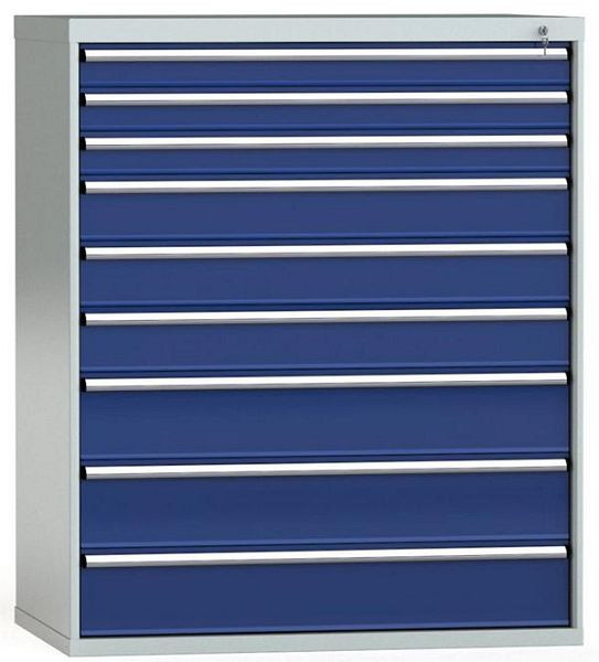 KLW Schubladenschrank 1450 x 1201 x 750 mm H x B x T, Einbaumaß: 1350 mm, Einteilung: 64x36 Einheiten, VU / 200 kg, SKB1450-09UP-001