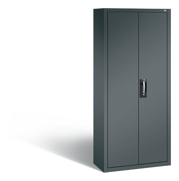 C+P Magazinschrank, H1690xB700xT300 mm, 17 Einlegeböden, 108 Sichtlagerkästen, Anthrazit, 133413-210 S10097