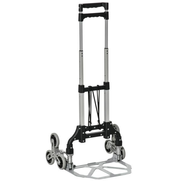 DURHAND Transportkarre mit 6-Rollen, Alu Treppensteiger, Faltbar, max. 70 kg, B71-030