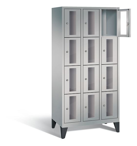 C+P Schließfachschrank Classic, H1850xB900xT500mm, Farbe: Weißaluminium, 8010A304 S10009
