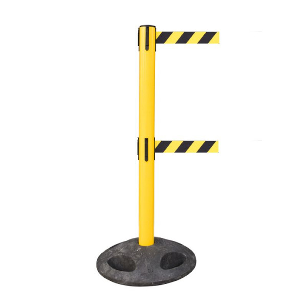 Stein HGS Personenleitsystem 'P-Line Double Utility' aus Kunststoff, doppeltes Gurtband, schwarz/gelb, 2 x 4 m, gelb, 65856.0003