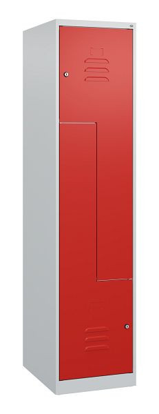 C+P Z-Spind Classic PLUS, 2 Abteile, 1700x400x500mm, 7035/3020, Zylinderschlösser, 0800037-122 S10005