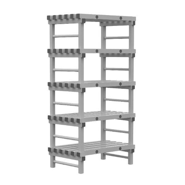 REA Grey Euro-Regal 1400(L)x600(T)x1850(H)mm mit 5 Ständern, 308.292