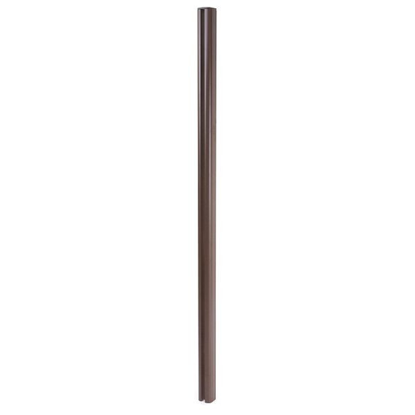 Mendler Alu-Pfosten Sarthe-WPC-Zaun, Pfeiler Pfahl, Stecksystem, 240cm, braun, 76244