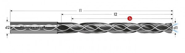 Karnasch VHM-Hochleistungsbohrer IQ-Drill mit IK d= 8,01 -0,002/+0,004 L3=43 XFN.2, 2204240801043