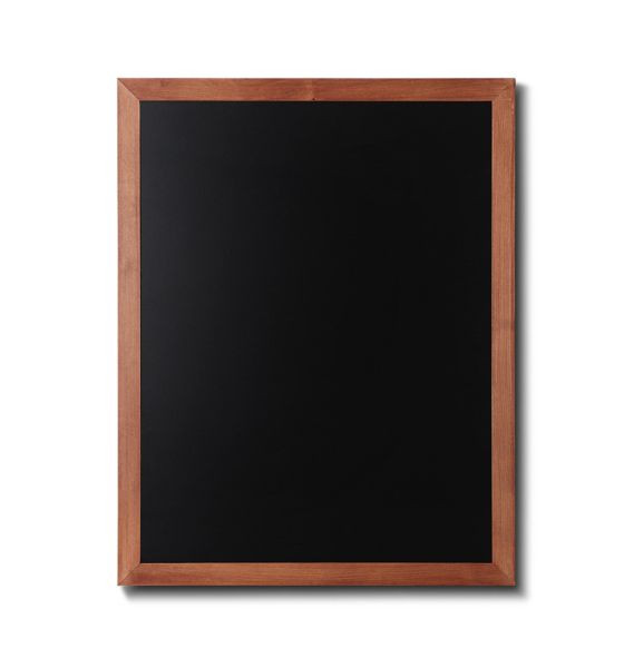 Showdown Displays Kreidetafel Holz, flacher Rahmen, teak, 70x90, CHBLB70x90
