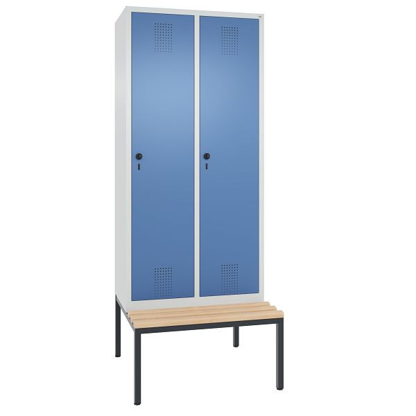 C+P Spind Evolo, 2 Abteile, H2090xB810xT815 mm, Grau/Fernblau, 48050-22 S10614