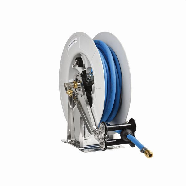 Ebinger Schlauchaufroller OSK 400, Druckluft, Rahmen und Achse in Edelstahl, Trommel ABS, 20 m Schlauch, 3.404.103