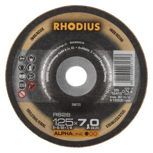 Rhodius ALPHAline RS28 Schruppscheibe, Durchmesser [mm]: 125, Stärke [mm]: 7, Bohrung [mm]: 22.23, VE: 25 Stück, 208733