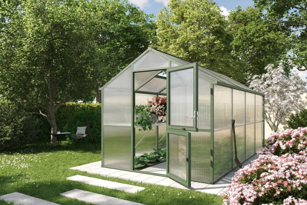KGT Gewächshaus Modell Iris IV, tannengrün, 22400002