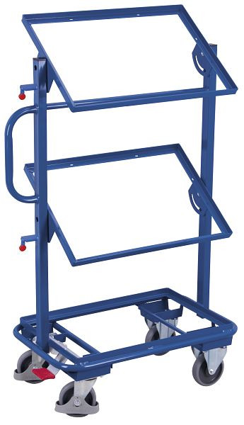 VARIOfit Beistellwagen ohne Böden, neigbar, Ladefläche: 610 x 410 mm, RAL 5010 enzianblau, sw-400.802