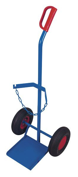 VARIOfit Stahlflaschenkarre für 1 Flasche a 20, 40 - 50 Ltr., Außenmaße: 465 x 445 x 1.185 mm, RAL 5010 enzianblau, fk-1201.001