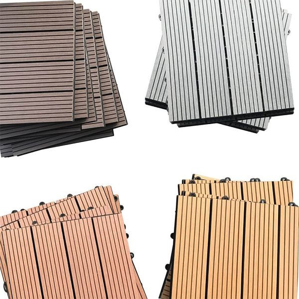 HOME DELUXE WPC Holzfliesen BAVARO Dunkelbraun 11 x 1 m², 41243