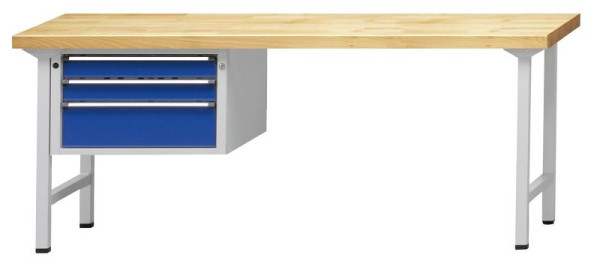 ANKE Werkbänke Kombiwerkbank, Modell 623 V, 2000 x 700 x 850 mm, RAL 7035/5010, ZBP 50 mm, 410.678