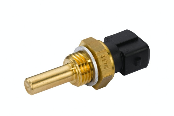 HELLA Sensor, Kühlmitteltemperatur, 12V, 2-polig, geschraubt, mit Dichtung, 6PT 009 107-471