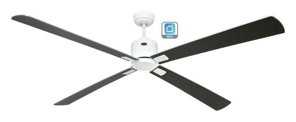 CasaFan Deckenventilator Eco Neo III 180 Lack weiß-Wenge/Lack silber WiFi, 943411W