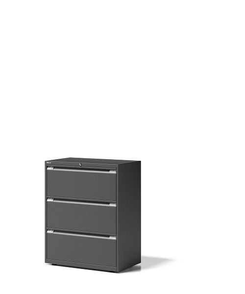 Bisley Essentials Schubladenschrank, Höhe 1000-1024 mm, 633 schwarz, YESF0810633