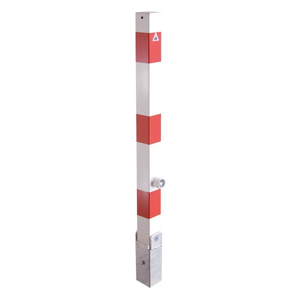 Schake Absperrpfosten Stahlrohr 70 x 70 mm umlegbar, mit Dreikantverschluss mit Hebe- Kippmechanik, feuerverzinkt, 470FUKHB