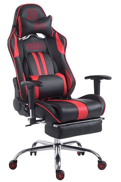 CLP Racing Bürostuhl Limit mit Fußablage, schwarz/rot, 191668863