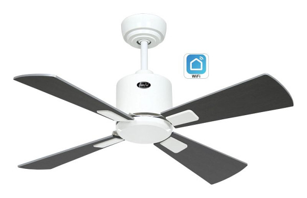 CasaFan Deckenventilator Eco Neo III 92 Lack weiß-Wenge/Lack silber WiFi, 943041W