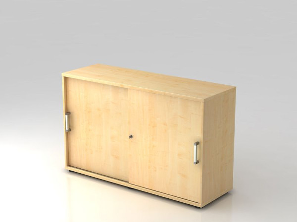 Hammerbacher Schiebetürschrank 2OH 120cm Chromgriff Ahorn/Ahorn, 120x40x74,8 cm (BxTxH), V1752S/3/3/CE