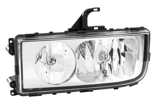 HELLA Halogen-Hauptscheinwerfer - für u.a. Mercedes-Benz Axor II - ECE - für Rechtsverkehr - links, 1DB 247 011-011