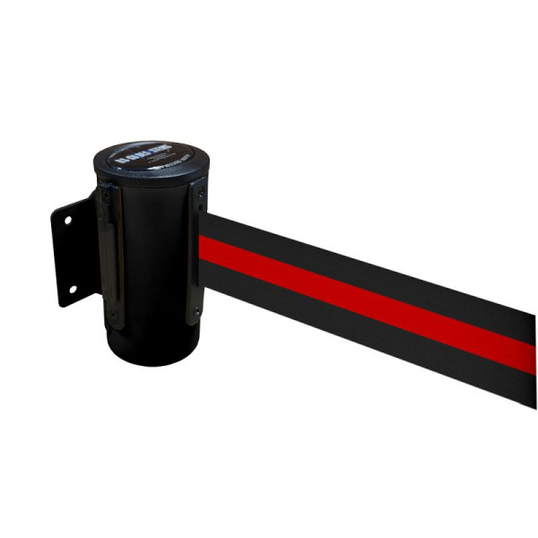 Stein HGS Wandgurtkassette -P-Line Future-, schwarz, schwarz/rot/schwarz waagerecht (gestreift), mit magnetischem Gurtendstück, 12850j-0604