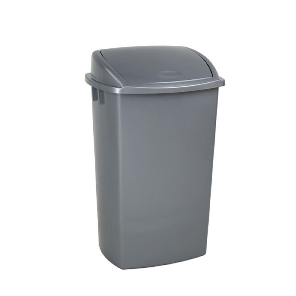 STEIN HGS Abfallbehälter, grau, Gesamthöhe 680 mm, 83462.0015