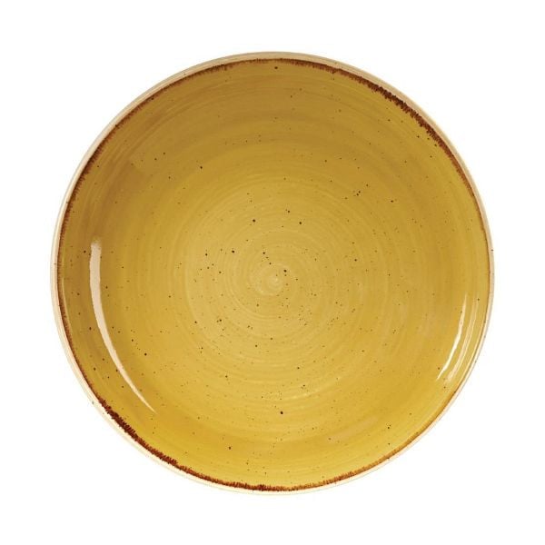 Churchill Stonecast, runde Coupe-Schüssel, Senfkorngelb, 248 mm, (12 Stück), DF787