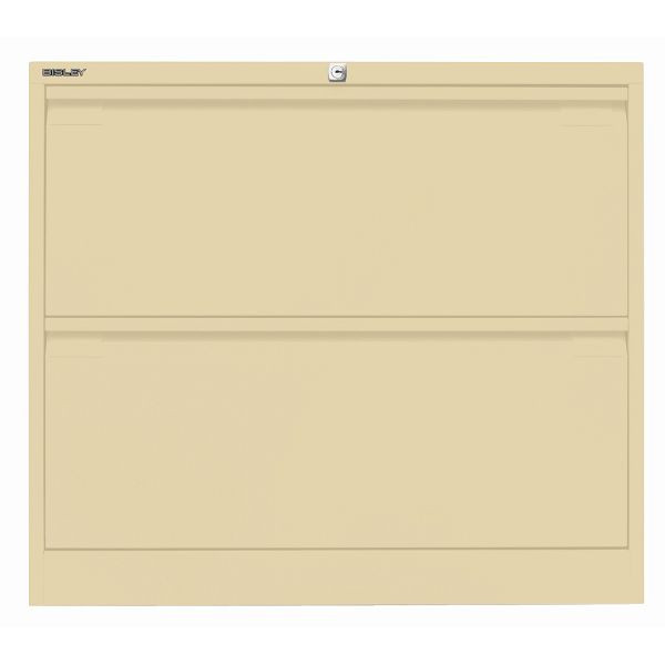 Bisley Hängeregistraturschrank, doppelbahnig, 2 HR-Schubladen, 606 creme, DF2606