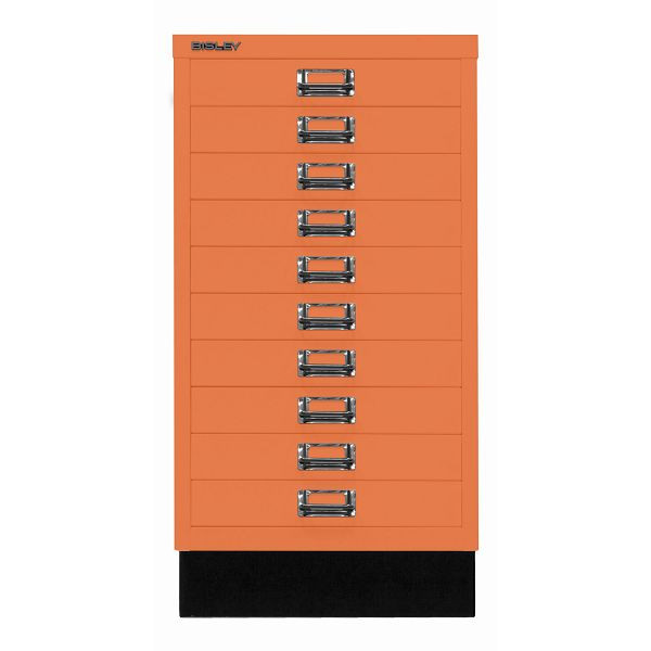 Bisley MultiDrawer™, Inkl. Sockel, DIN A3, 10 Schubladen, 603 orange, L29A310S603
