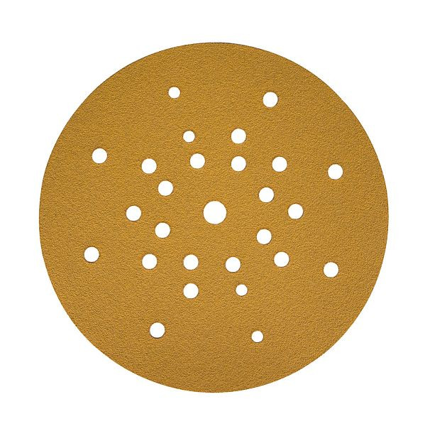 Mirka Schleifscheibe GOLD 225mm Grip 27-fach gelocht P120, VE: 25 Stück, 2364802512