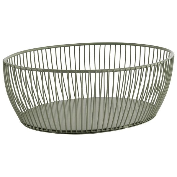 APS Korb -SVART- in smoke green 24 x 19 cm, Höhe: 8 cm, 30473