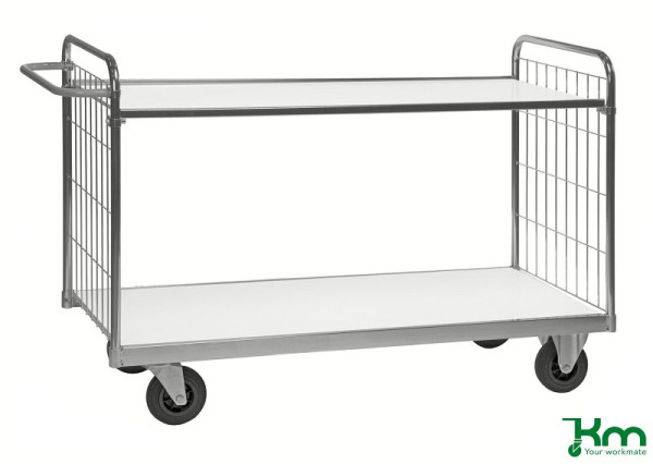 Kongamek Flexibler Bordwagen Serie 9000, 2 Lenk- und 2 Bockrollen mit Bremsen, 1390 x 650 x 1025 mm, KM9000-2MB