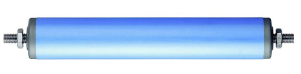 BS Rollen Tragrolle Kunststoffrohr blau 20x1,5 mm, Tragrollenlager mit 1 Kugelreihe, Achsvariante: F6, Einbaulänge 305, Achslänge 321, S20-F6-305-321