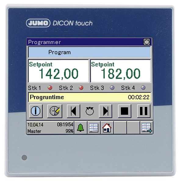JUMO 2-Kanal-Kompaktregler zum Schalttafeleinbau, AC/DC 24 V, 00607045