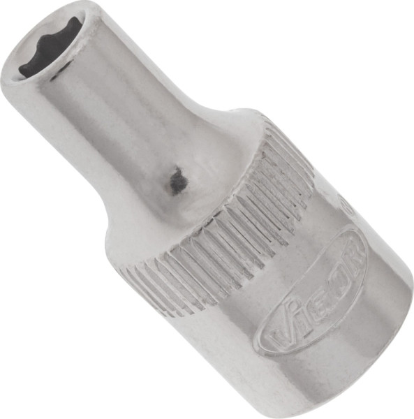 VIGOR Steckschlüsseleinsatz, Vierkant hohl 6,3 mm (1/4 Zoll), Außen-Sechskant Profil, 4 mm, V2413N