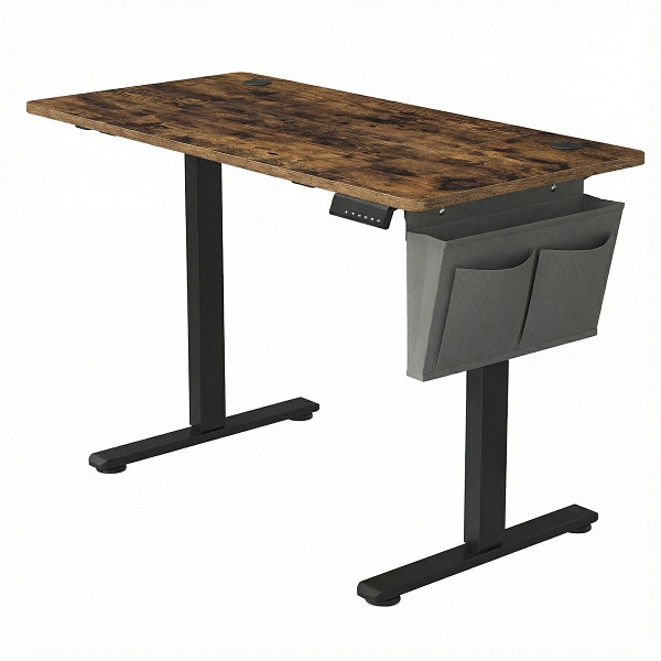 SONGMICS Stehschreibtisch, Vintagebraun, 120x60x(72-120) cm, LSD132K01