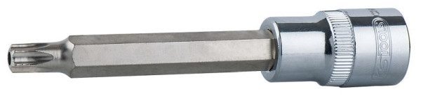 KS Tools 1/2" CHROMEplus Bit-Stecknuss Torx mit Stirnlochbohrung, lang, TB10, 918.1740