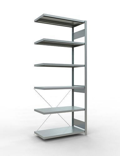 Schulte Fachbodenregal, Anbaufeld, 6 Lagerebenen, Kreuzstrebe, Fachlast 250 kg, 1006 x 536 x 2500 mm, 278748