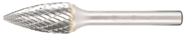 SW-Stahl Hartmetall Frässtift, spitzgebogen, 6 mm, 82555L-9