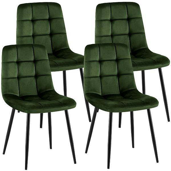 CLP 4er Set Esszimmerstühle Antibes, grün, 323153, 4255716302702