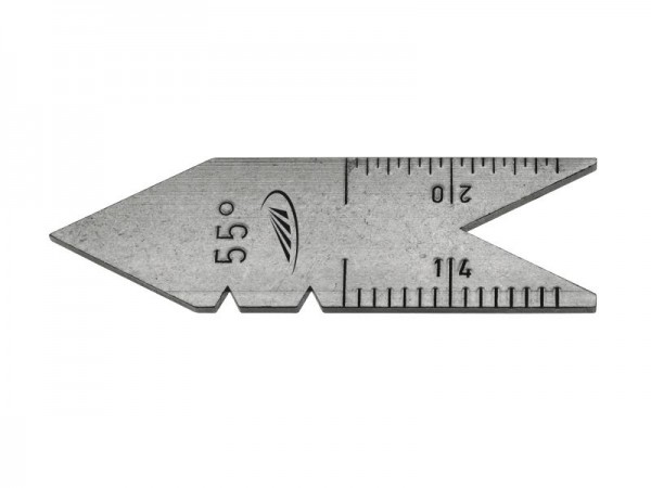 HELIOS PREISSER Spitz-Gewindestahllehre, 60°, metrisches Gewinde, mit Teilung, 74 x 24 mm, 595142