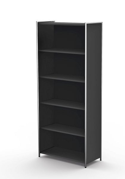 Kerkmann Einzelregal für 5 OH, Artline, B 800 x T 380 x H 1850 mm, Anthrazit, 13734913