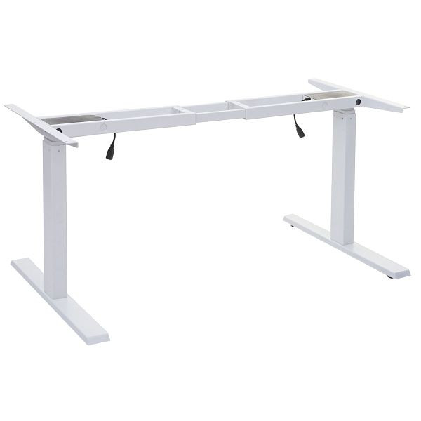Mendler Gestell HWC-D40, variables Tischgestell für Schreibtisch, elektrisch höhenverstellbar Memory 29kg, weiß, 62768