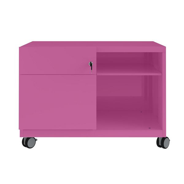 Bisley Caddy Note™, Schubladen und Ziehgriff links, 681 fuchsia, CADM08LH681