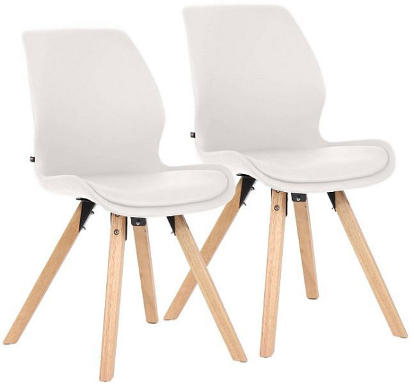 CLP 2er Set Stuhl Luna Kunststoff, weiß, 322274, 4251756491253