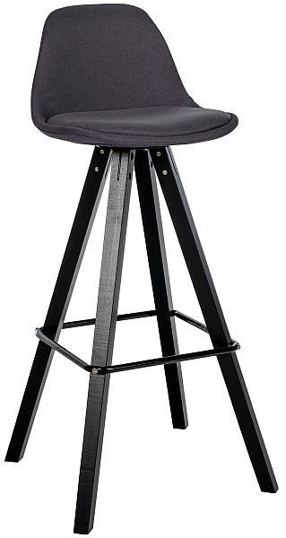 CLP Barhocker Corbin Stoff Square schwarz, dunkelgrau, 323329