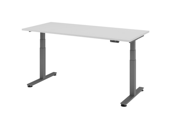 Hammerbacher Sitz-Steh-Schreibtisch elektrisch 180x80cm Grau, VXDSM19/5/G